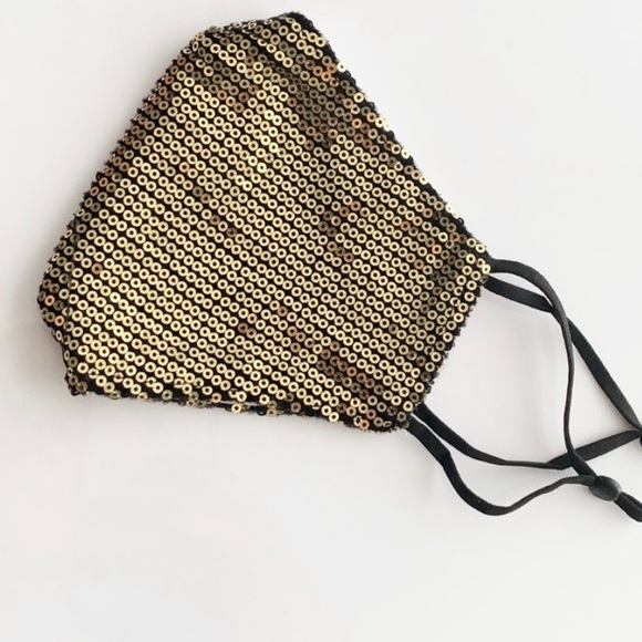 Gold Sequins Face Mask - Picture 2 of 3